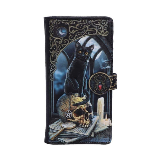 Lisa Parker Spirits of Salem Black Cat Skull Map Embossed Purse 18.5cm 2