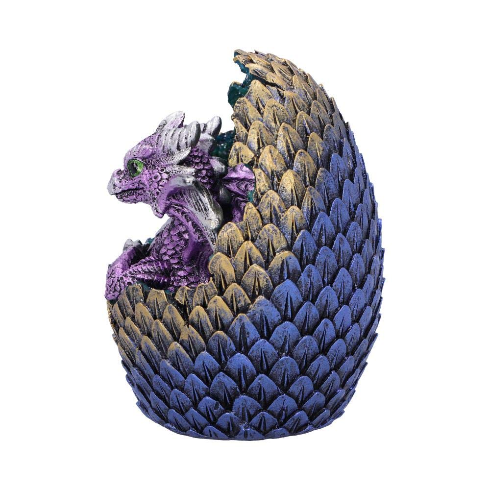 Purple Geode Home Glittering Hatchling and Egg Figurine 10.7cm