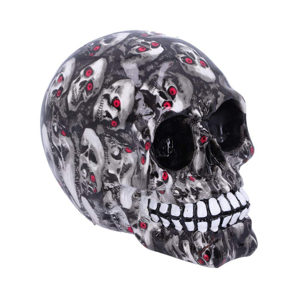 Set of 6 Bloodshot Red Eyed Skull Ornaments Medium 11cm Pack