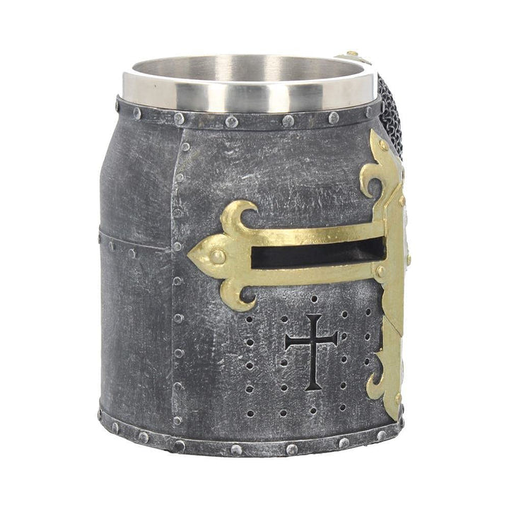 Crusader Medieval Knight Chainmail Tankard Historical Helmet Mug 17cm