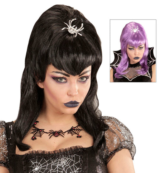 Spiderlady Wig In Polybag - Purple & Black Ass.