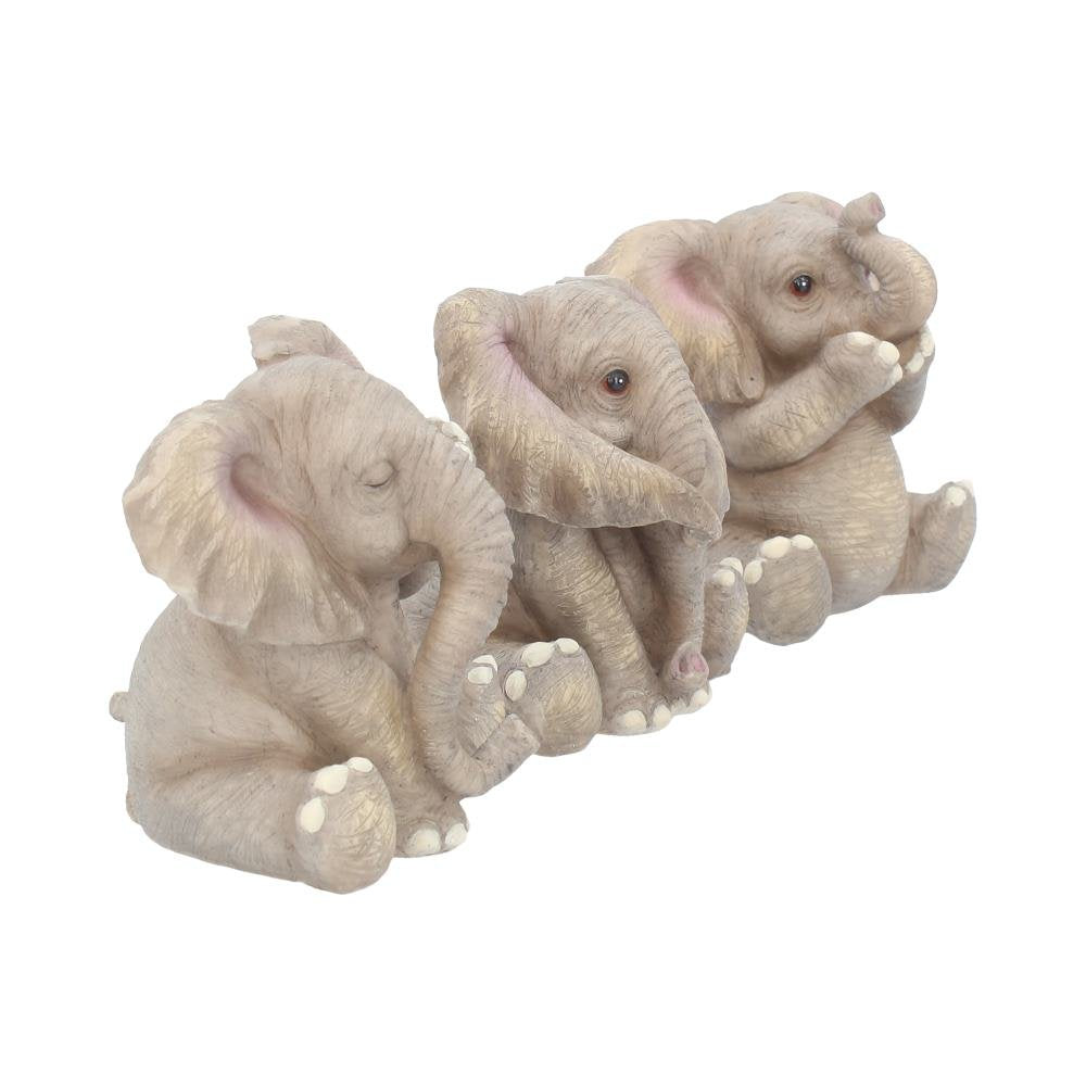 Three Baby Elephants Figurine Elephant Ornaments 8cm