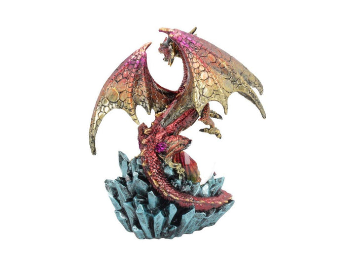 Ruby Oracle Red Dragon Fortune Seer Figurine 18.5cm