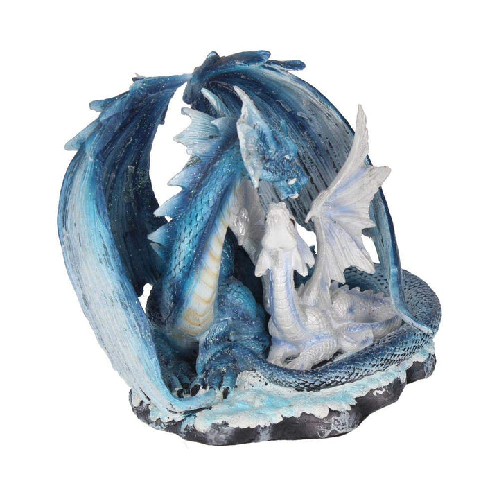 Mothers Love Blue Dragon and White Dragonling Figurine 18cm