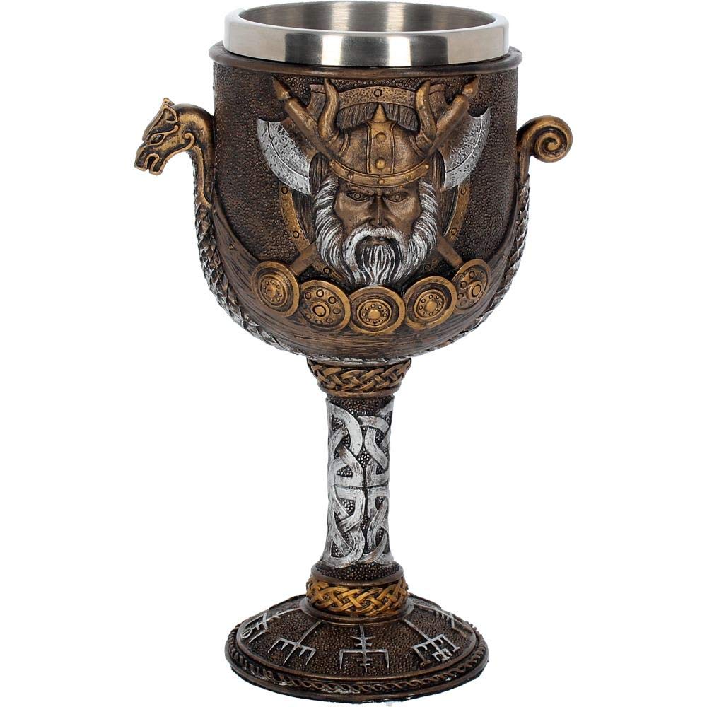 Valhalla Goblet Viking Dragon Boat Wine Glass 17cm