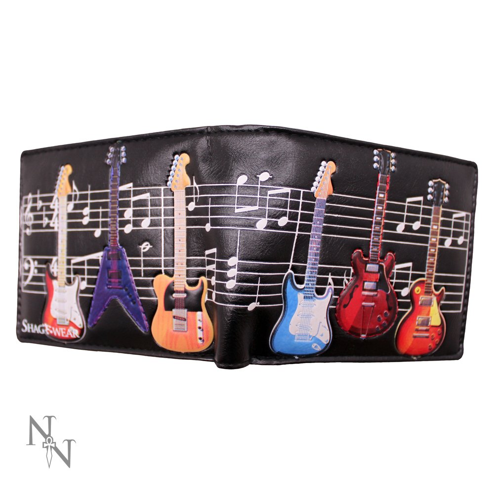 Nemesis Now Electric Guitars Embossed Music Wallet Black 11cm