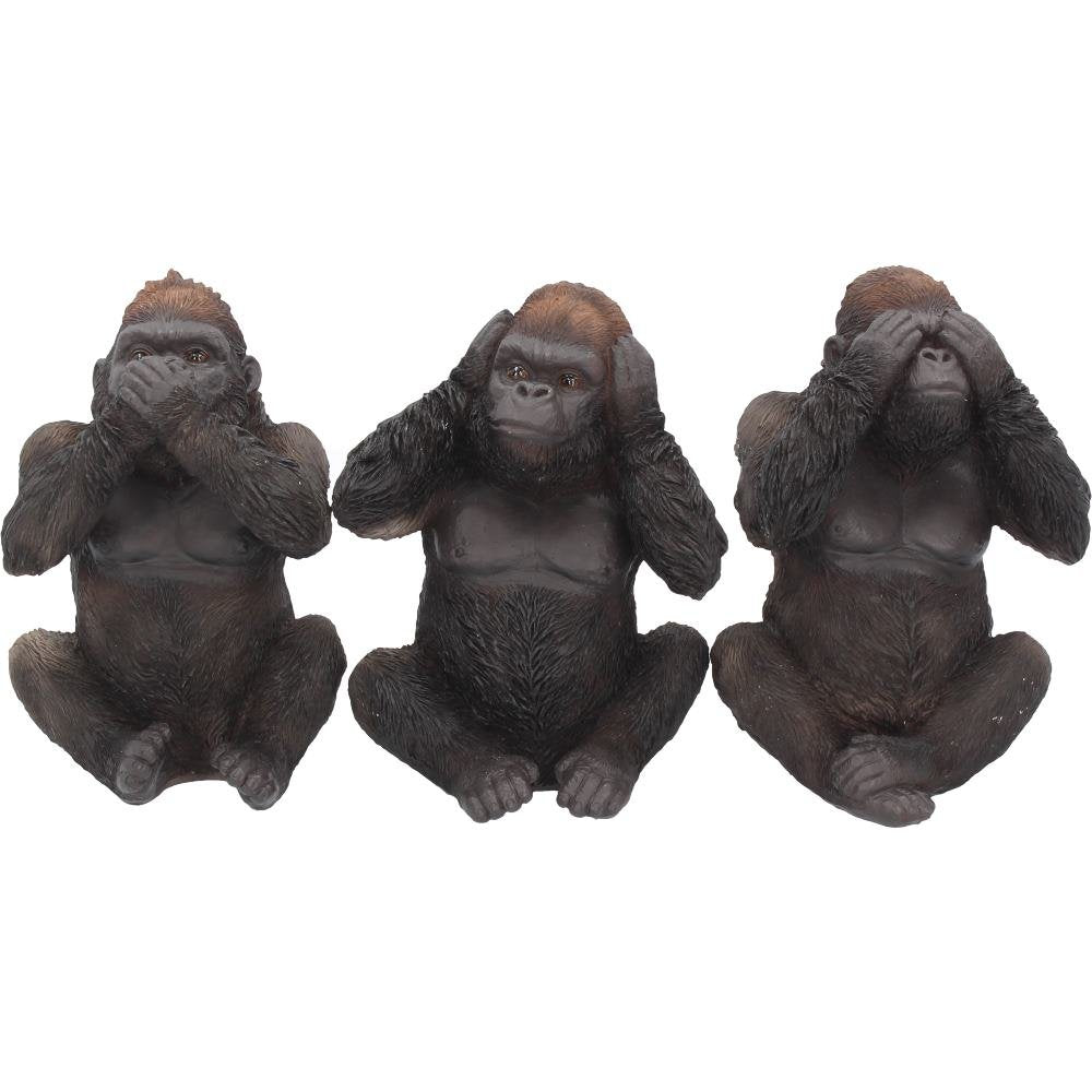 Three Wise Gorillas Figurine Gorilla Ornaments 13cm