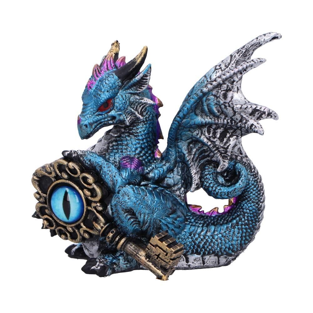 Keeper of the Key Blue a Majestic Dragon Figurine 9.5cm