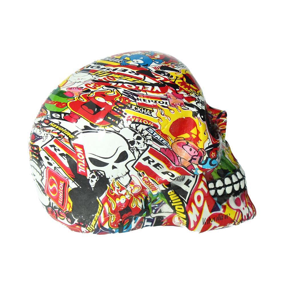 Pop Art Bright Logo Skull Ornament 19cm 7