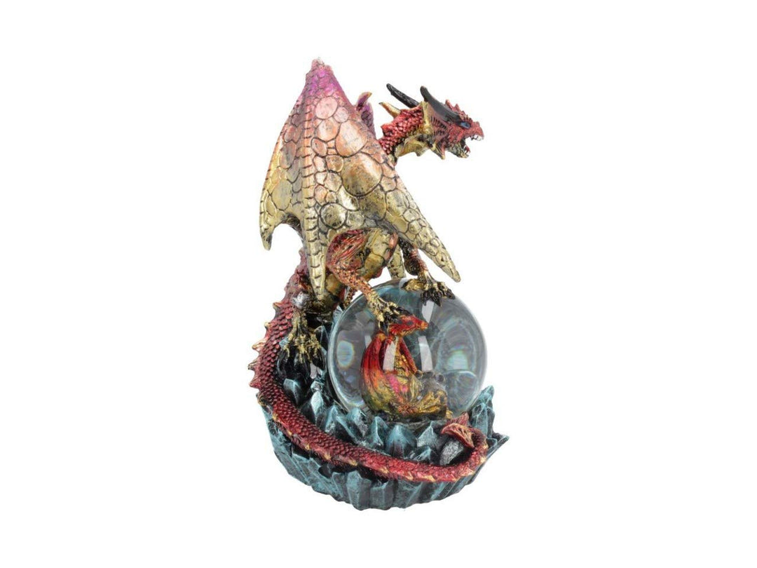 Ruby Oracle Red Dragon Fortune Seer Figurine 18.5cm