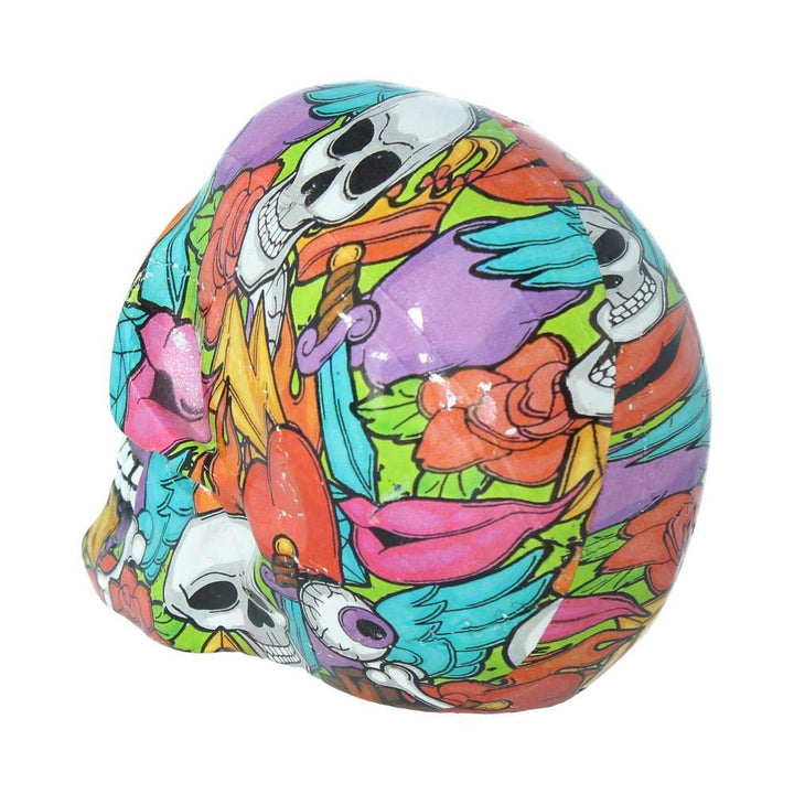 Calypso Graphic Art Printed Skull 19cm