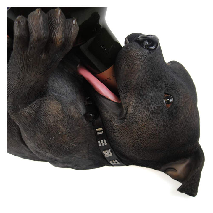 Staffordshire Bull Terrier Dog Guzzler Wine Bottle Holder Guzzlers 25cm