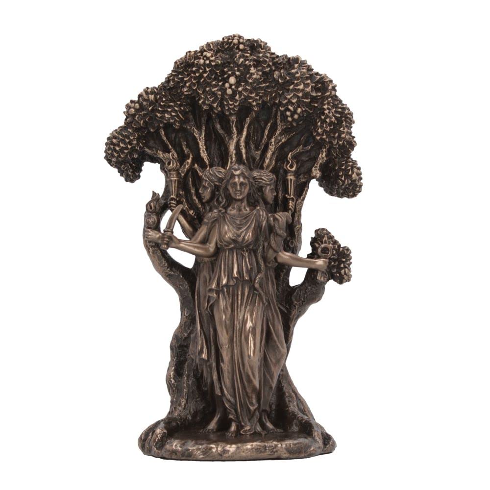 Triple Moon Goddess Hecate Bronze Figurine 18.5cm
