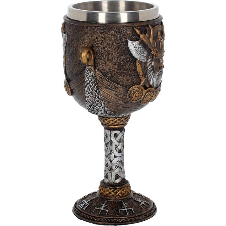 Valhalla Goblet Viking Dragon Boat Wine Glass 17cm
