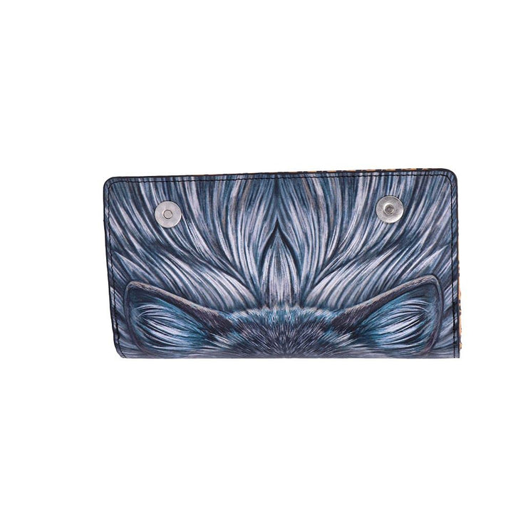Guardian Wolf Embossed Purse 18.5cm
