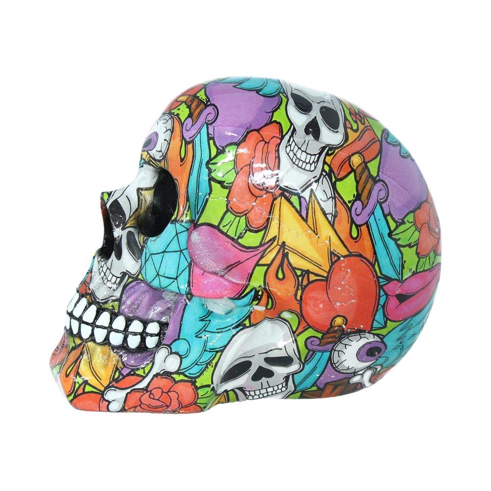 Calypso Graphic Art Printed Skull 19cm