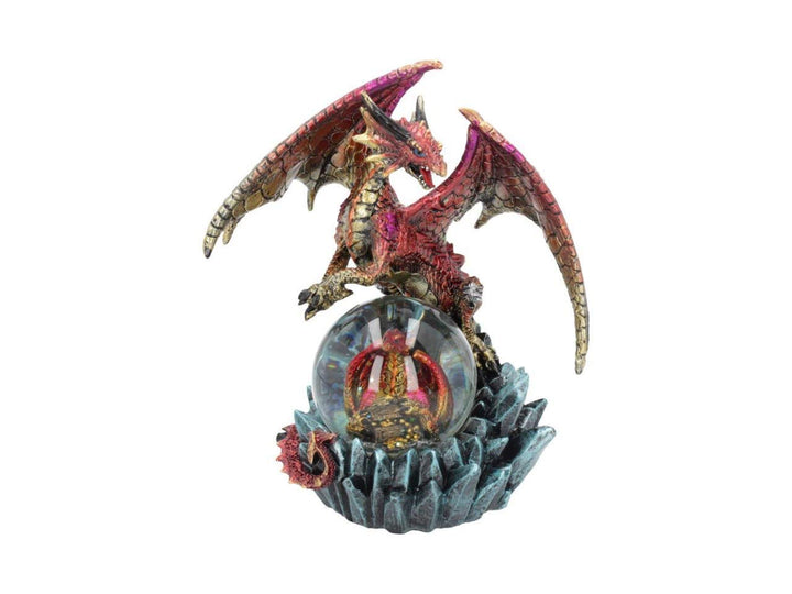 Ruby Oracle Red Dragon Fortune Seer Figurine 18.5cm