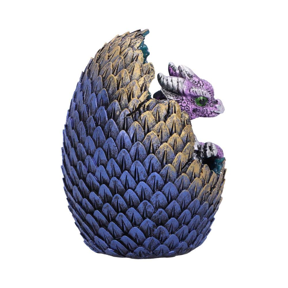 Purple Geode Home Glittering Hatchling and Egg Figurine 10.7cm