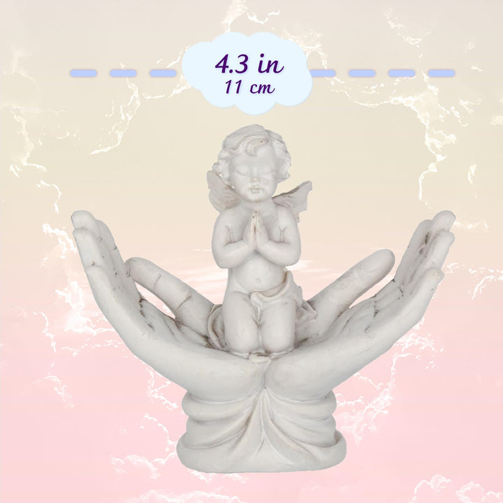 Raised To Heaven Cherub Figurine 11cm