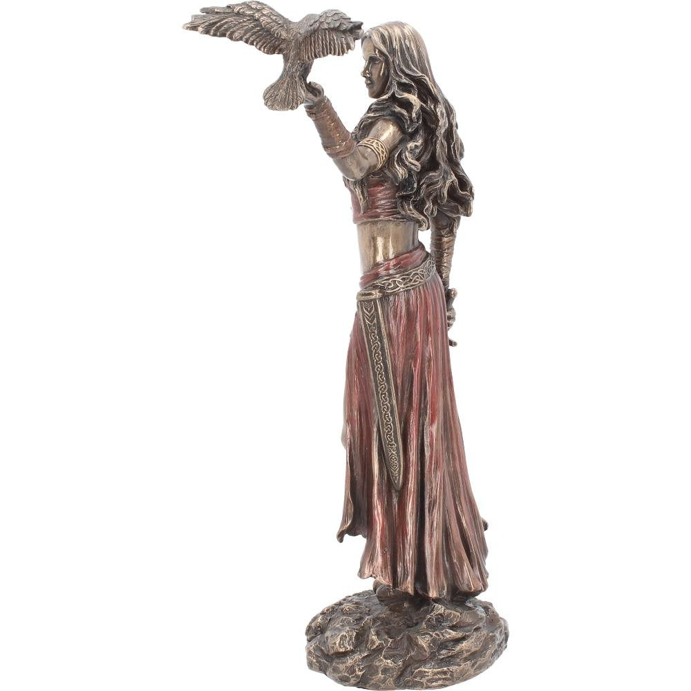Morrigan and Crow Figurine Bronze Ornament 28cm