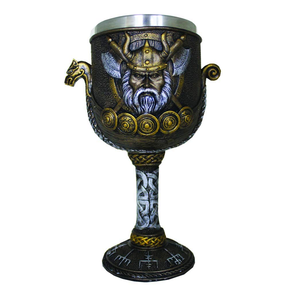 Valhalla Goblet Viking Dragon Boat Wine Glass 17cm