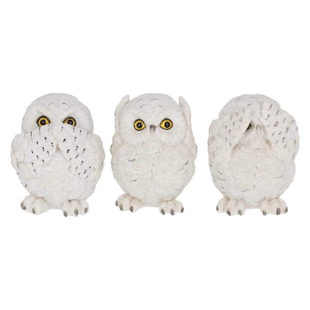 Three Wise Owls Resin Figurines 8cm