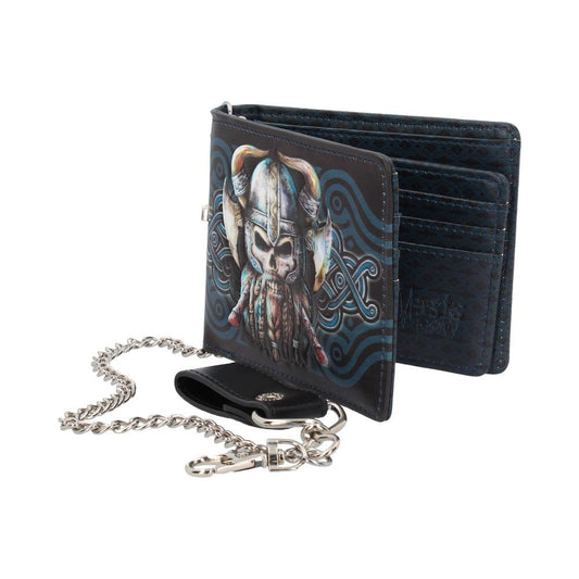 Danegeld Viking Wallet with Decorative Chain Black 11cm 2