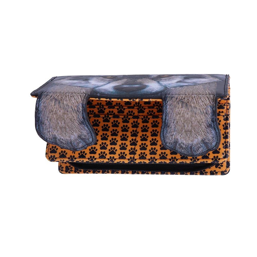 Guardian Wolf Embossed Purse 18.5cm