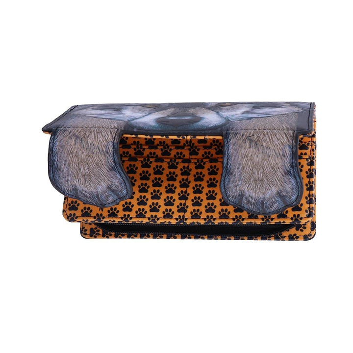 Guardian Wolf Embossed Purse 18.5cm