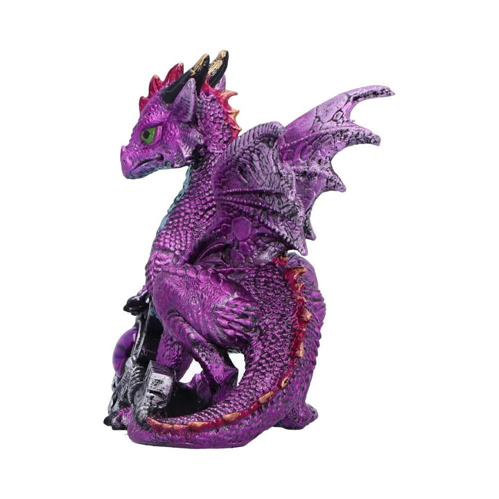 Keeper of the Key Purple a Mystical Dragon Guardian Figurine 9.5cm