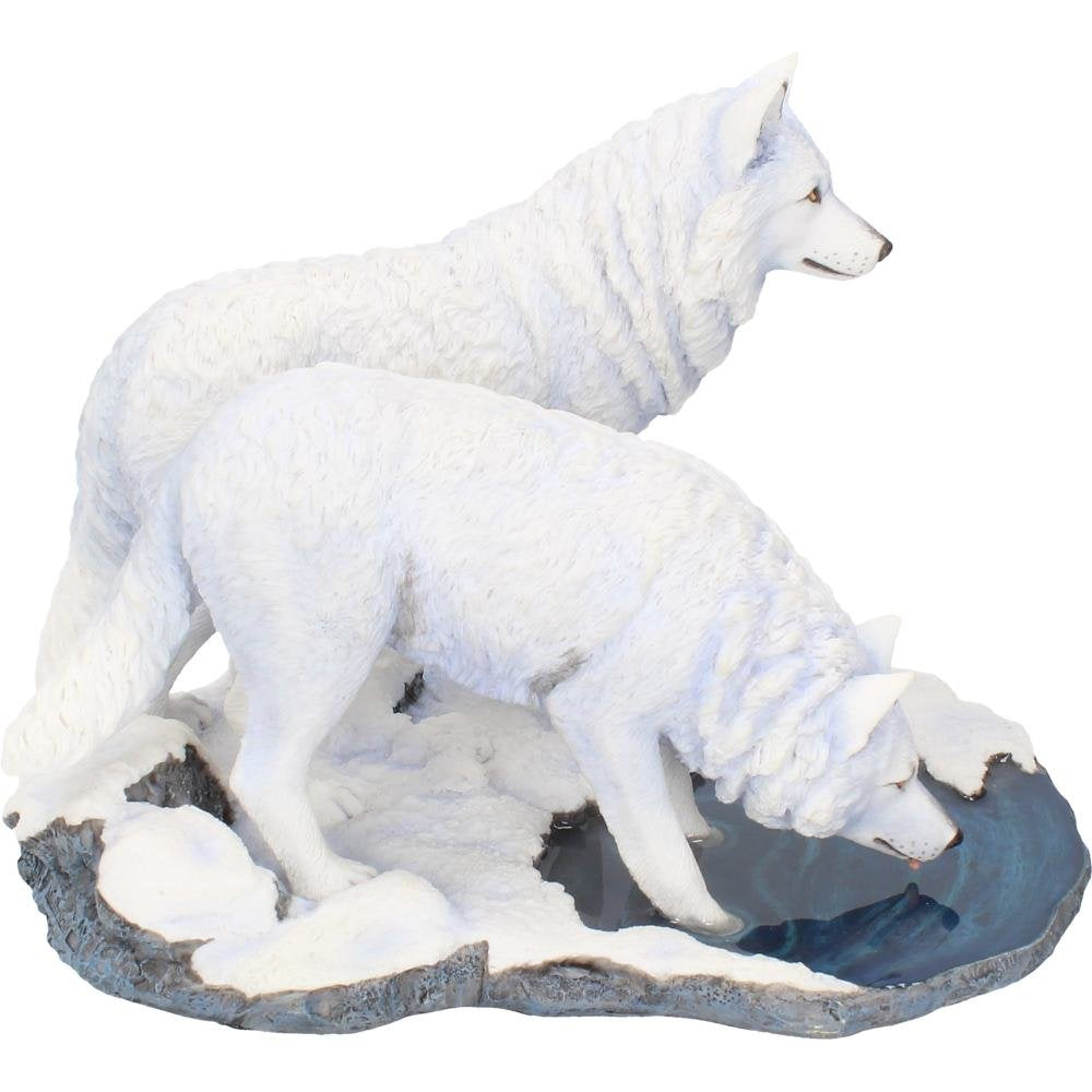 Warriors of Winter Wolf Figurine by Lisa Parker Snowy Ornament 35cm