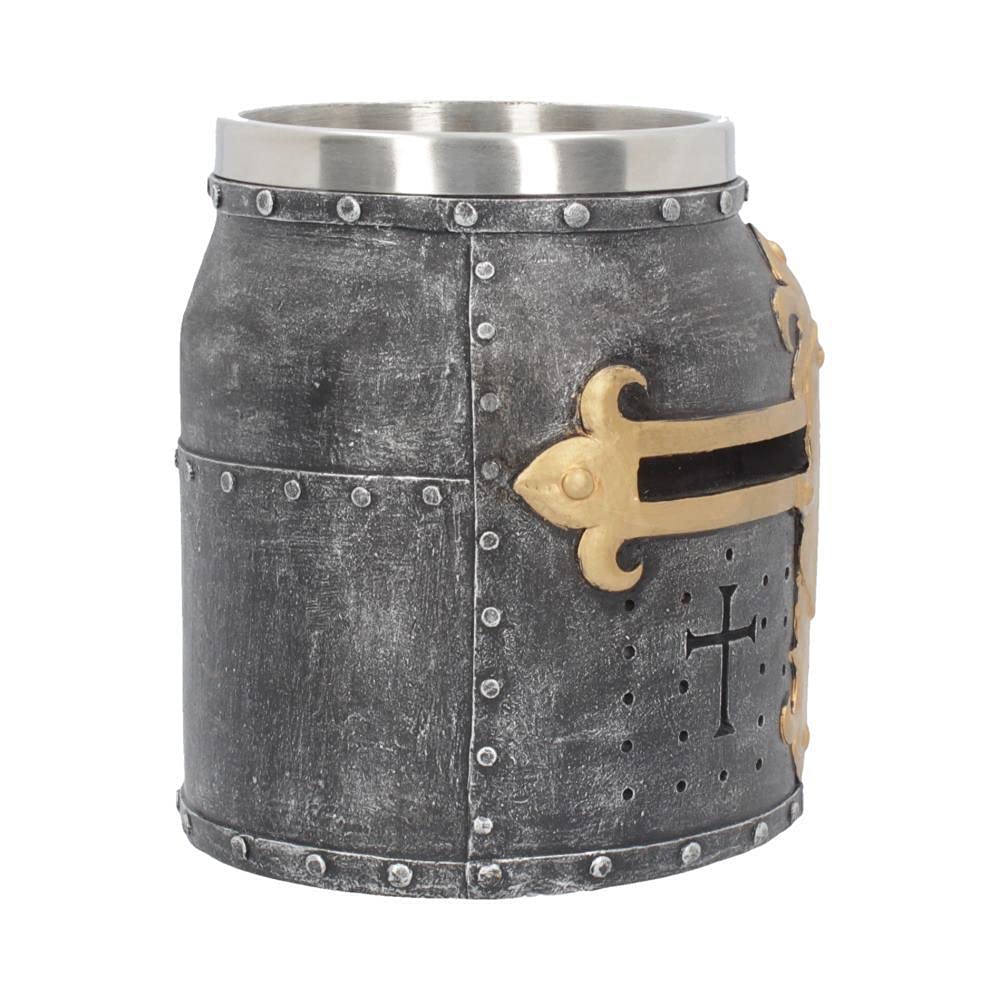 Crusader Medieval Knight Chainmail Tankard Historical Helmet Mug 17cm