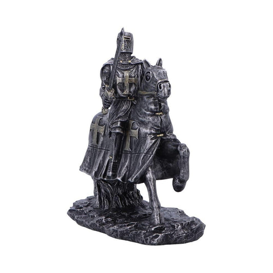 To Serve a Majestic Templar Knight Figurine on Horseback 16cm 2