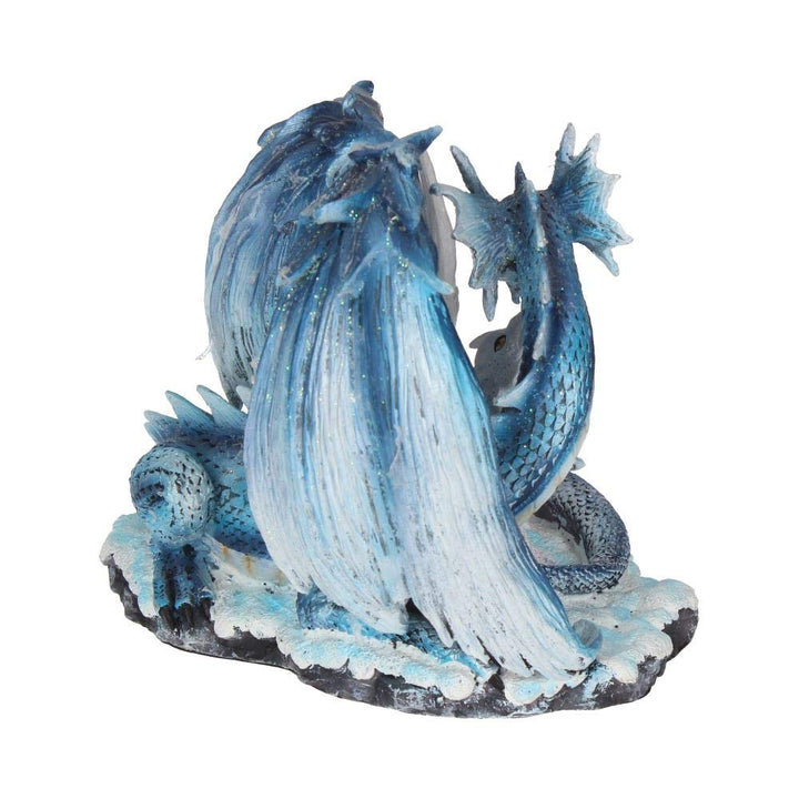 Mothers Love Blue Dragon and White Dragonling Figurine 18cm