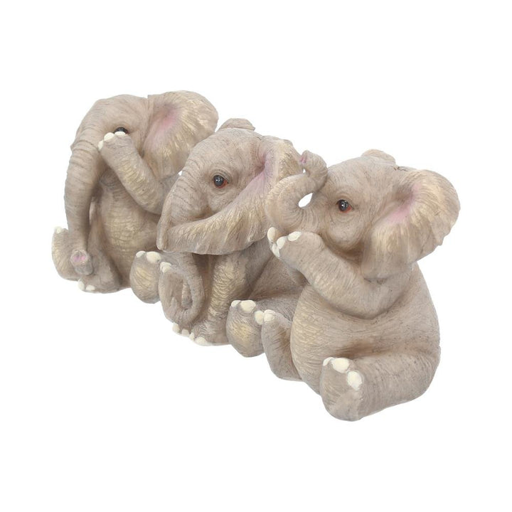 Three Baby Elephants Figurine Elephant Ornaments 8cm