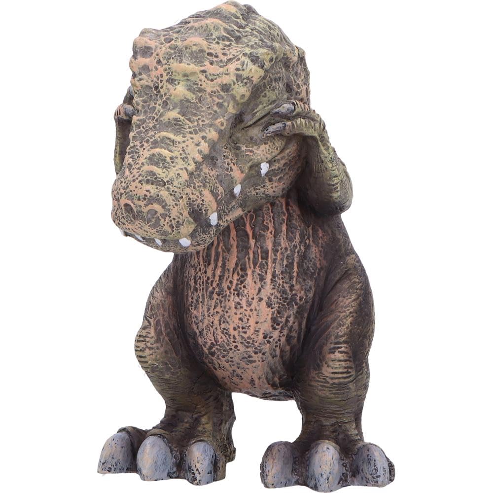 Three Wise See No Hear Speak Tyrannosaurus Rex Dinosaur Figurines 9.3cm