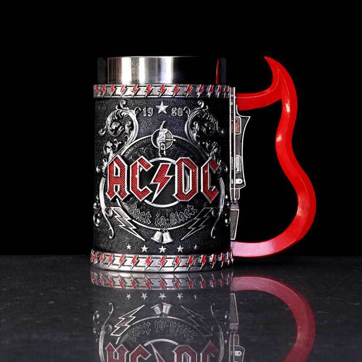 ACDC Back in Black Tankard Mug 16cm Officially Licensed