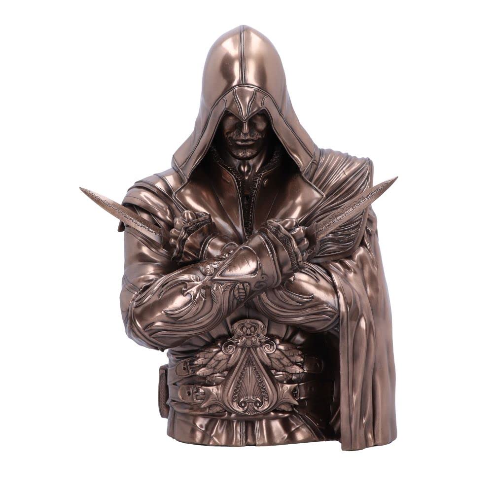 Assassins Creed Ezio Bust Box Bronze 30cm Officially Licensed