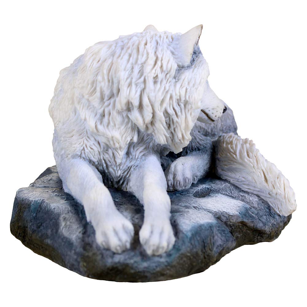 Guardian of the North Wolf Figurine by Lisa Parker Snowy Ornament 19.5cm