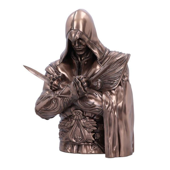 Assassins Creed Ezio Bust Box Bronze 30cm Officially Licensed
