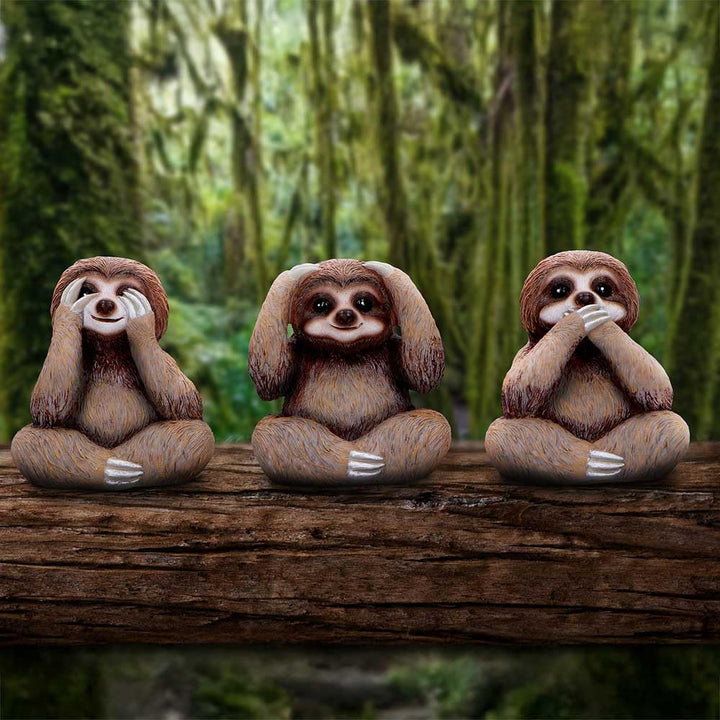 Three Wise Sloths Figurines by Nemesis Now 8cm
