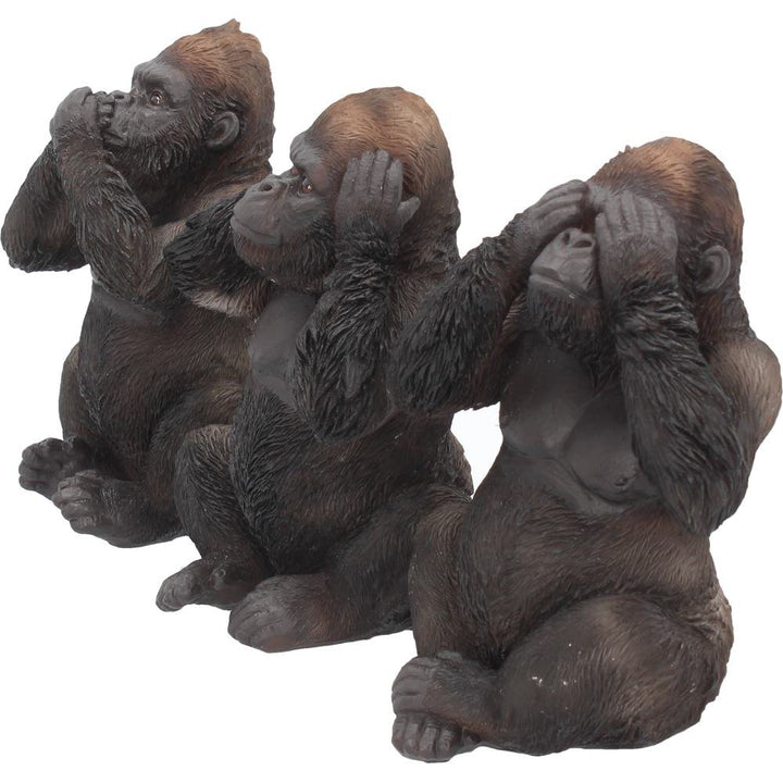 Three Wise Gorillas Figurine Gorilla Ornaments 13cm