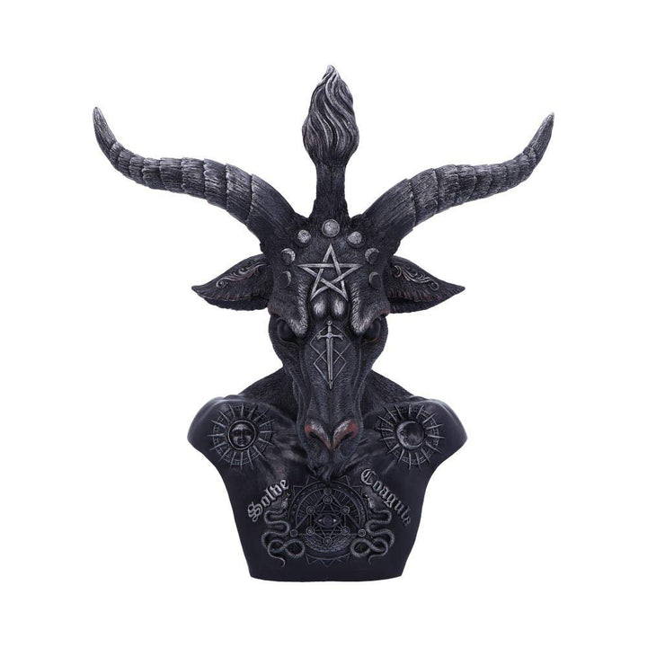 Celestial Black and Silver Baphomet Bust 33cm