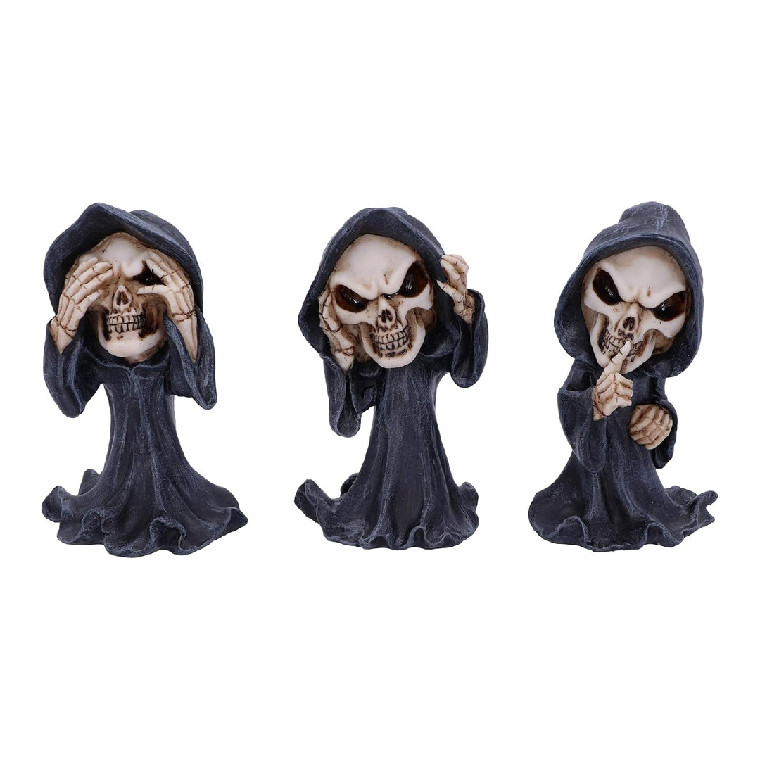 Three Wise Reapers 11cm See No Hear Speak Evil Cartoon Grim