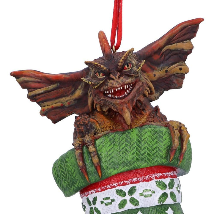 Gremlins Mohawk in Stocking Hanging Festive Decorative Ornament 12cm