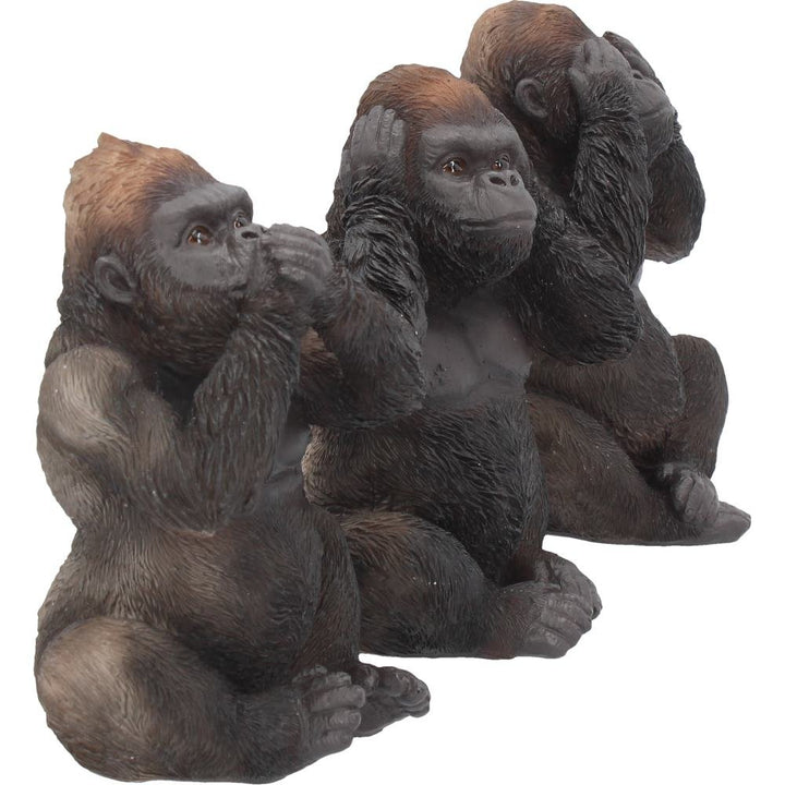Three Wise Gorillas Figurine Gorilla Ornaments 13cm