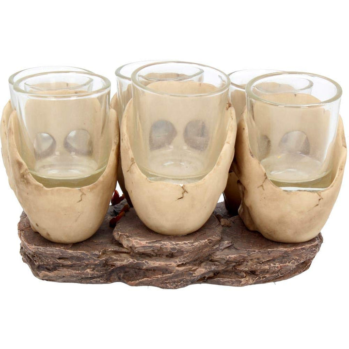 Six Shooter Skulls Skull Shot Glass Set 10cm of 6