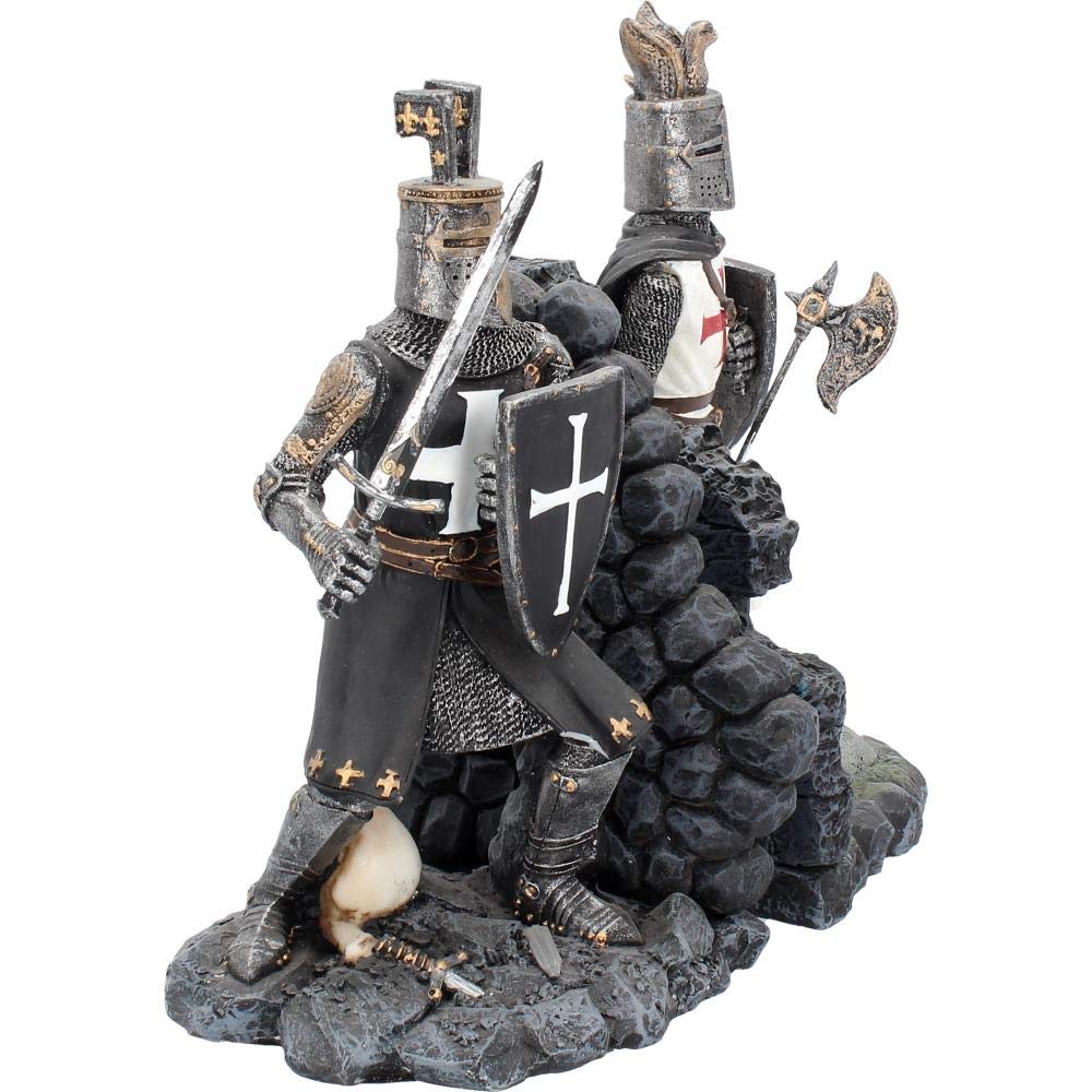 The Duel Bookends Historical Crusader Ornament Figurines 19cm
