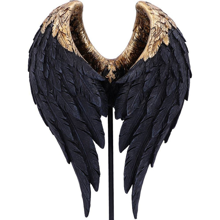 Dark Angel Gothic Fallen Fae Wing Sculpture Figurine 26cm