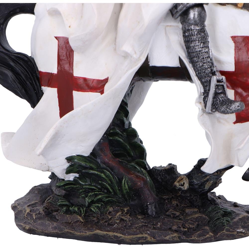 Take to Your Steed a Medieval Templar Knight Figurine 28cm